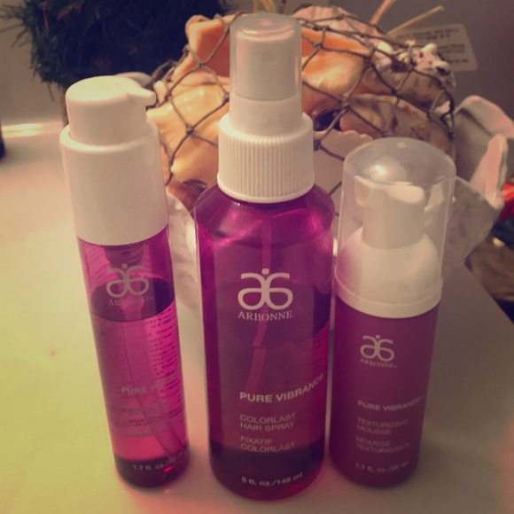 Arbonne Other - Arbonne pure vibrance hair spray, serum and mousse